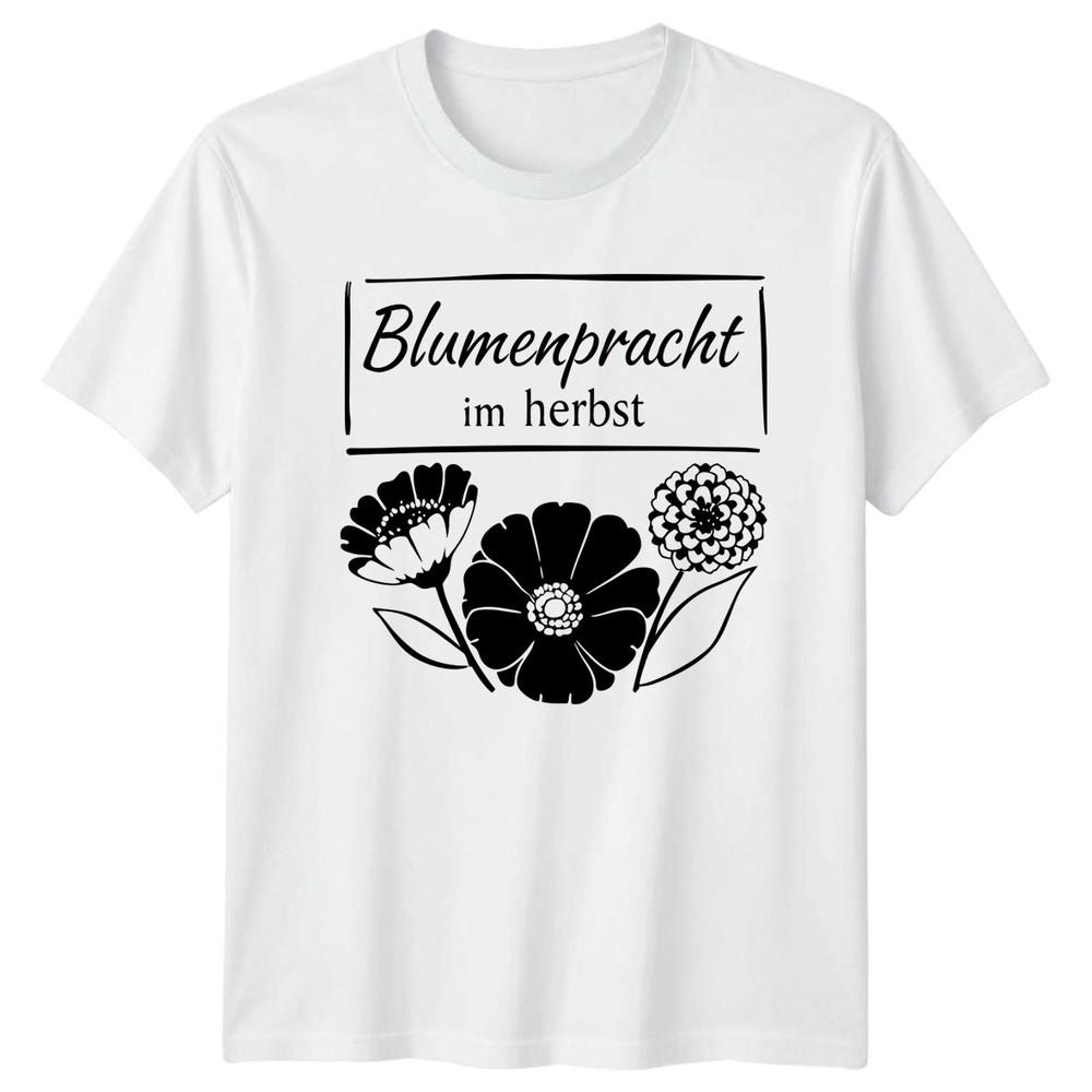 BluUnisexpracht Im Herbst Unisexs TShirt GerUnisex Autumn Flowers Nature Gift For Her S