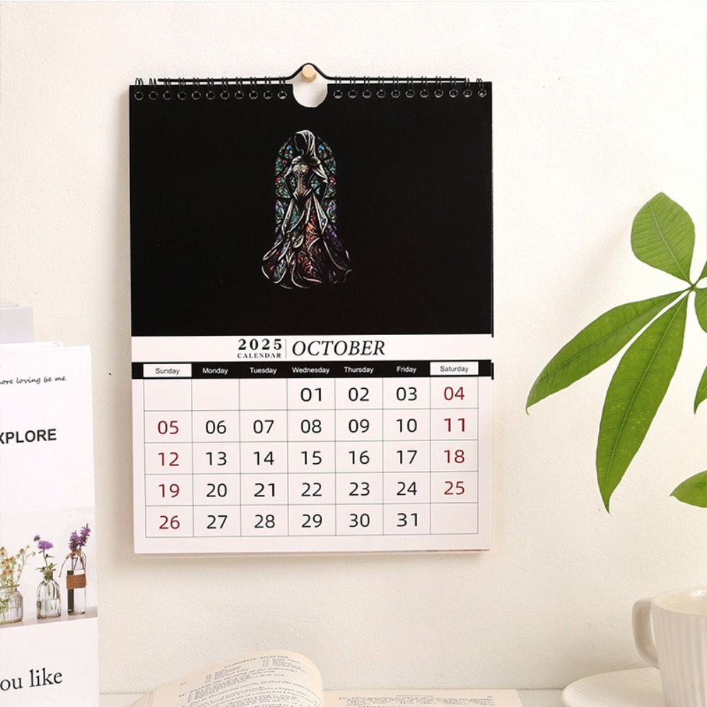 INS Englischer Wandkalender Dunkler Wald Kalenderplaner Büro Illustrationskalender