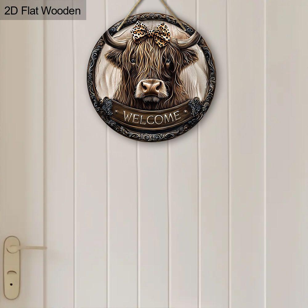 Wooden Hanging Decorative Signs, ”welcome"sign, Indoor or Garden Decorations, 2D Flat Pendants, Housewarming Gifts for Friends