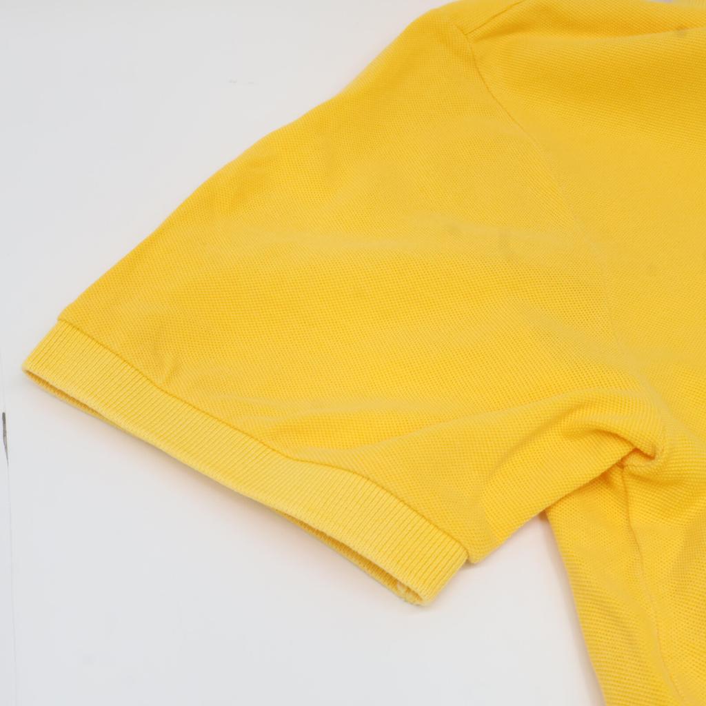 STONE ISLAND 661522S67 Yellow Square Embroidered Polo Shirt Tops M yellowUsed