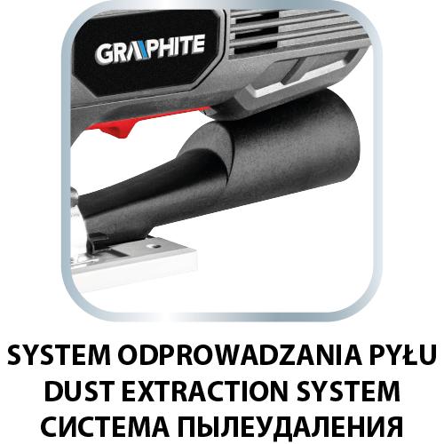 600W jigsaw, stroke rate 800-3000 min-1, with body handle