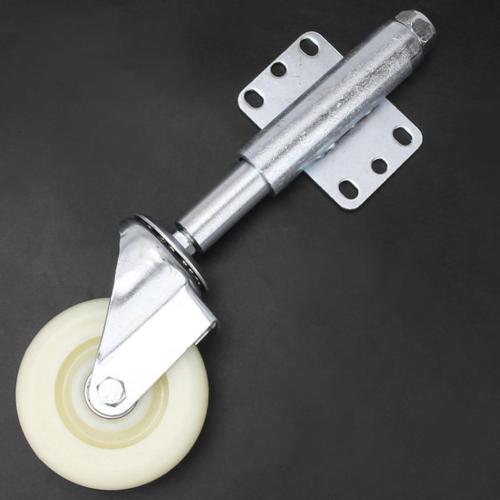 4 Nylon Gate Wheel Spring Loaded Swivel Caster Heavy Duty 110lbs Load Capacity