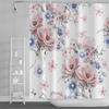 Floral Duschvorhang für Badezimmer Vintage Blume Schmetterling Wasserdichter Stoff Boho Badewanne Badezimmervorhang Mit Haken 180x240