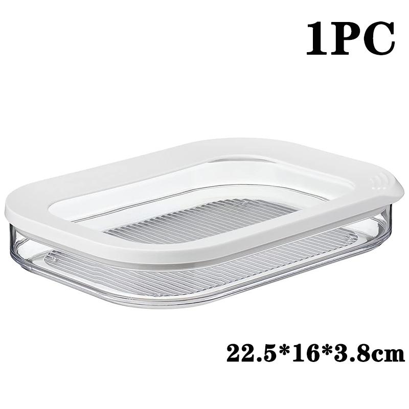 

Холодильник Crisper с крышкой Замороженный пластиковый Crisper Прозрачный кухонный холодильник Ящик для хранения продуктов Классификация отсека