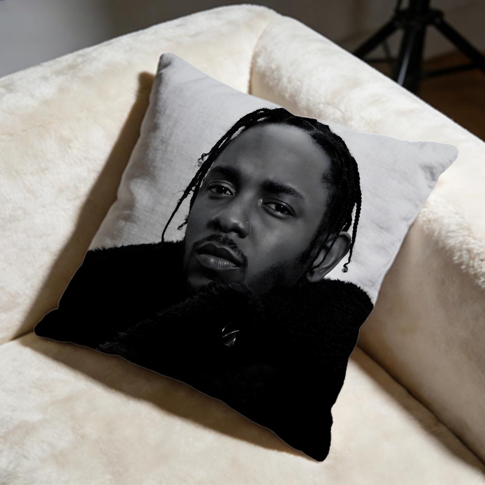 Stylish KKendrick Lamared Cushion Cover Soft Decorative Pillow Case Suitable for Bedroom Sofa Car Travel Use
