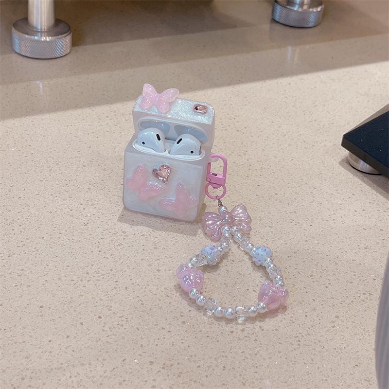 Wireless bluetooth headset case AirPods Pro cream glue Epoxy butterfly 1/2 generation suitable for Apple pendant