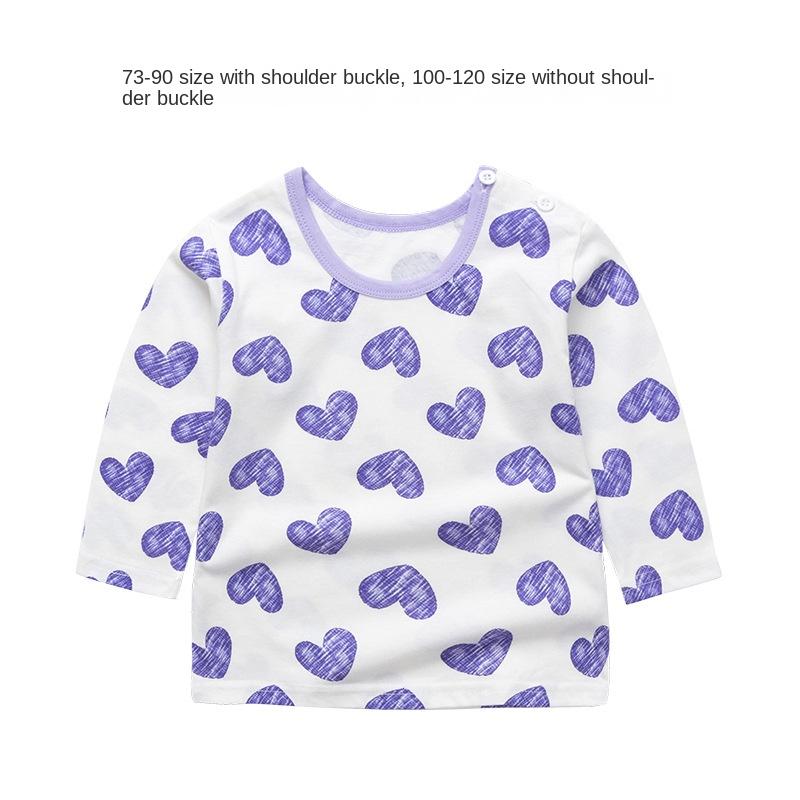Baby Girl Autumn Long-sleeved T-shirt Baby Cotton Bottoming Shirt Girls Spring and Autumn Tops Small Children Fashionable Autumn Clothes