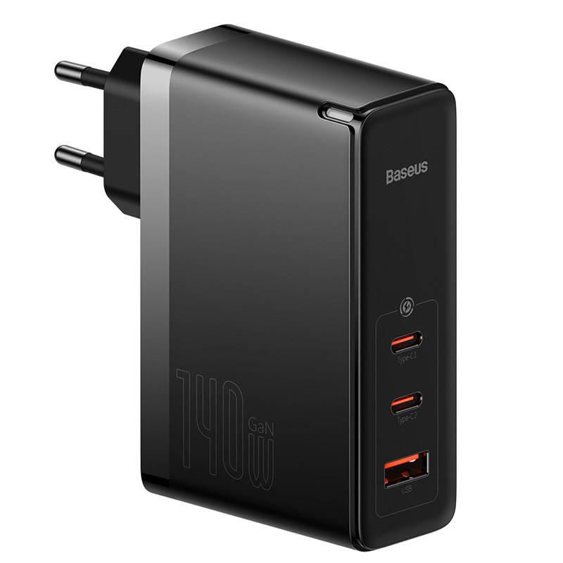 Ładowarka Sieciowa Baseus Gan5 Pro 2Xusb-C + Usb, 140W (Czarna)