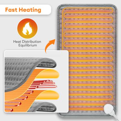 Electric Heating Pad for Back and Leg 10 Levels Electric Heat Pad Temperature Control Auto Shut Off Portable Hot Compress Mat