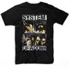 Band System of A Down Soad Gesichter Collage T-Shirt Lustige Grafik T-Shirts Herren T-Shirts Baumwolle Schwarze T-Shirts für Männer