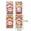 4 Stück Chinesische Rote Umschläge Jahr Hong Bao Festival Zubehörpaket Cartoon-Taschen für Party