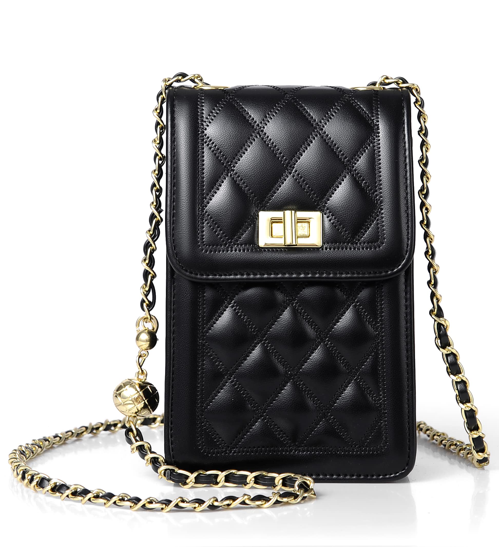 

Shoulder Smartphone Mobile Wallet Clasp Stylish [RAKEE] Bag, Women s, Pouch, Crossbody, Pouch, Pochette, Bag, чорний