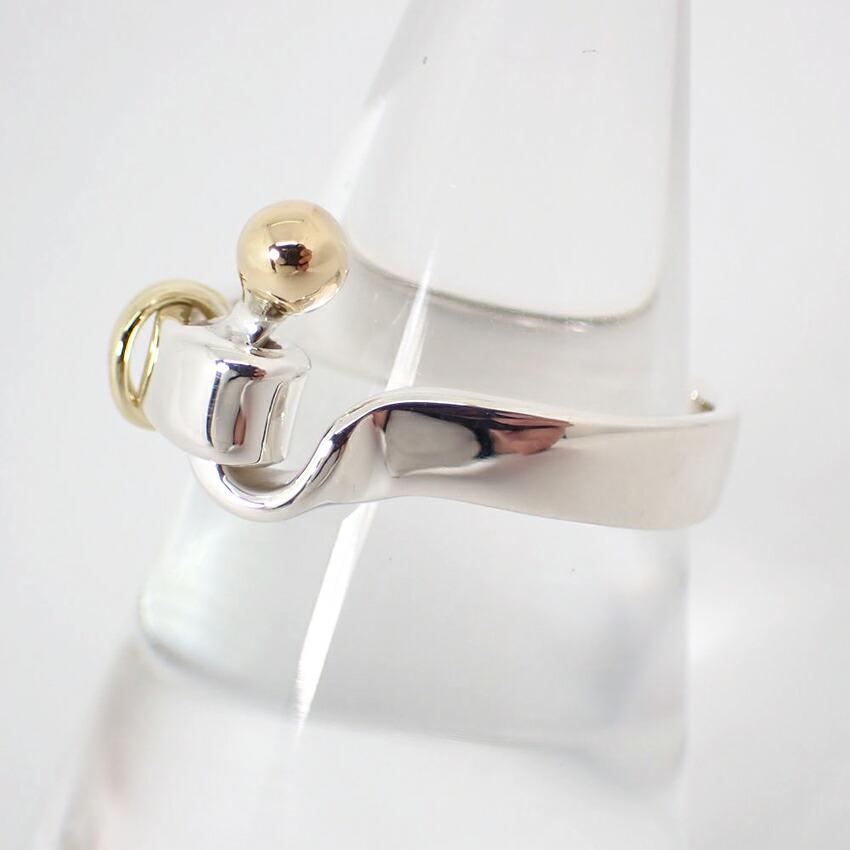 [Used] TIFFANY 925/750 Hook & Eye Ring/Size 16/j45-8