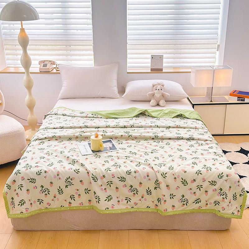 

Весенне-летнее хлопковое одеяло, тонкое одеяло, одеяла для взрослых, детское королевское одеяло, лоскутное покрывало, роскошное покрывало для кровати 200x230 см, домашний декор 150X200cm Thin Quilts зелёный