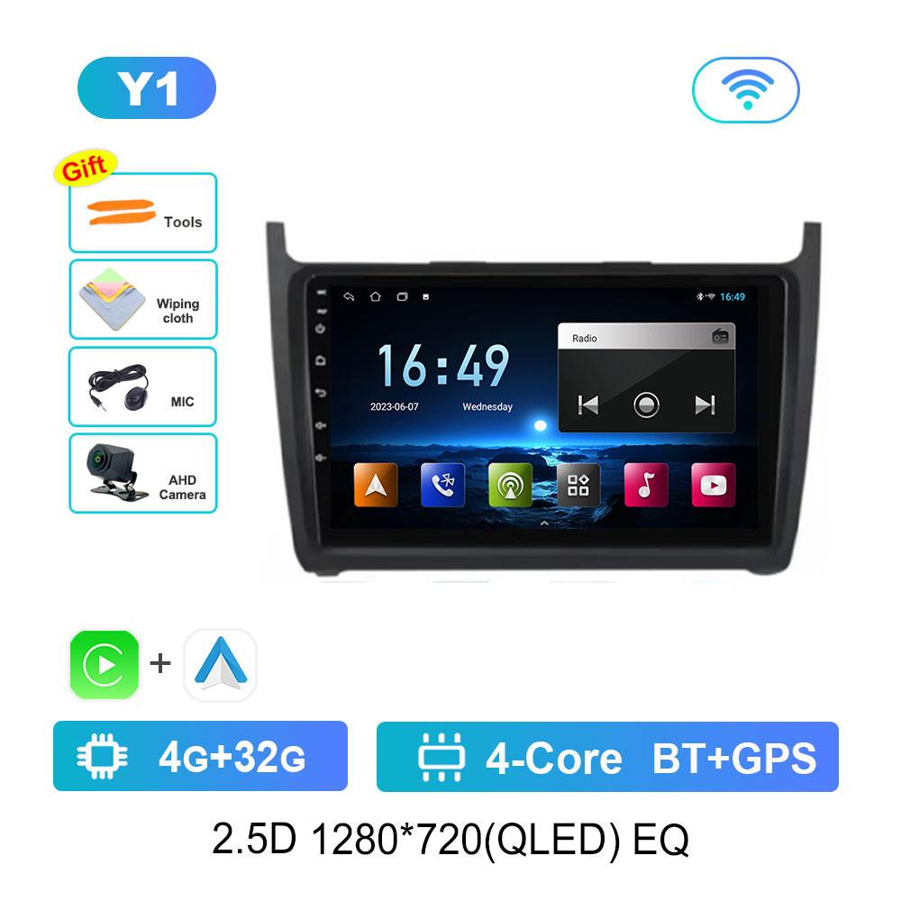 Android 14 Car Video Multimedia Player for VW Volkswagen POLO 5 2008 - 2017 GPS Navi DSP Stereo WiFi BT 4G HD Touch Screen