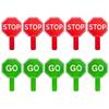Omkeerbaar Stop en Ga Richtingbord Pak van 10 Handheld Oversteekplaats Bewaker Stopbord voor Bouw Verkeersveiligheid