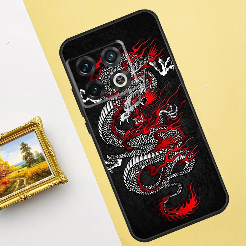 Japanese Dragon Art Case For Oneplus 10 Pro 9 Pro Ace 10T 9RT 8T Cover For Oneplus Nord 2 2T CE N10 N20 N300