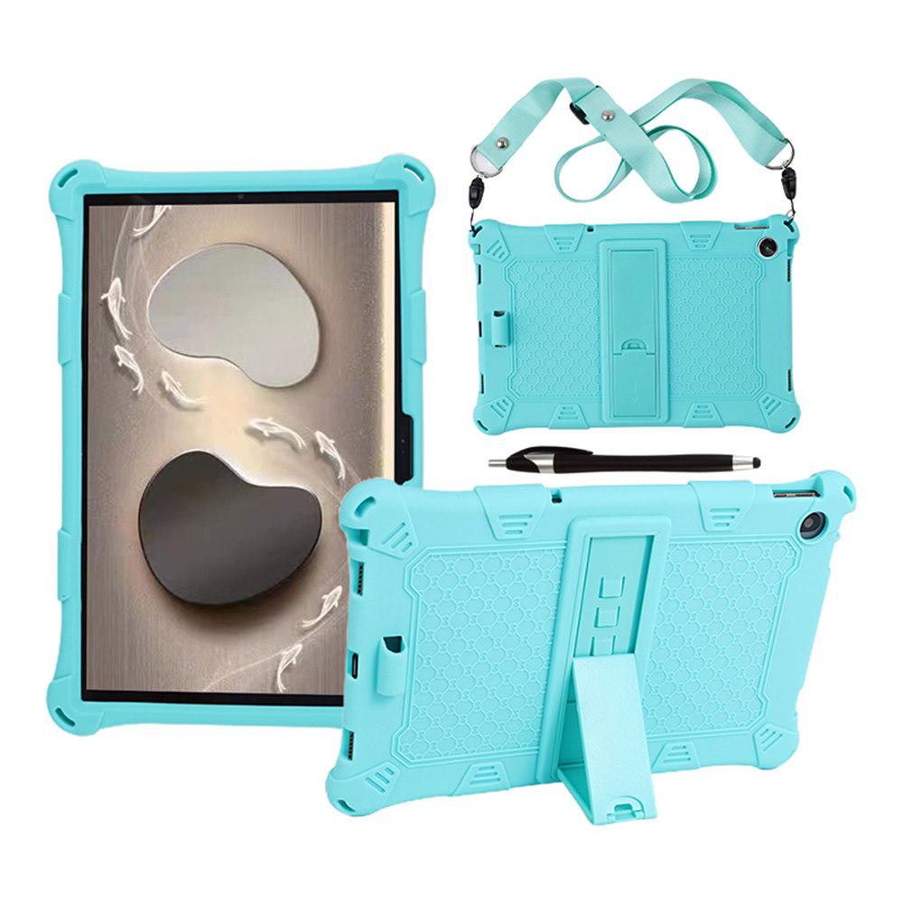 Soft Silicone Stand Case For Lenovo Tab M10 3rd Gen 10.1 inch TB-328FU 328XU Tablet Kids Cover+Strap and Pen