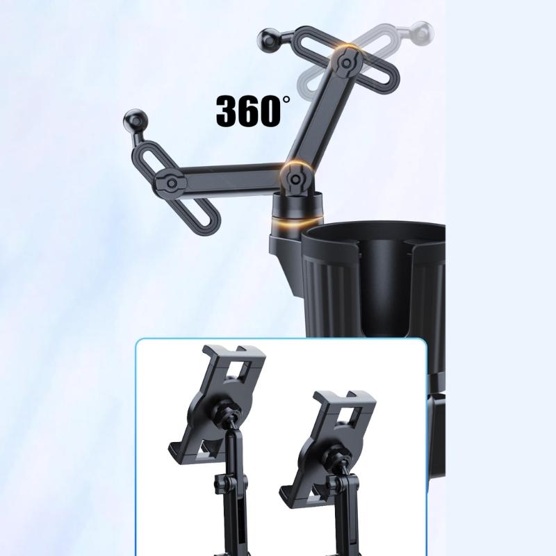 Car Cup Holder Tablets Mount Adjustable Arm for Pad Phone 4-12.9inch Devices
