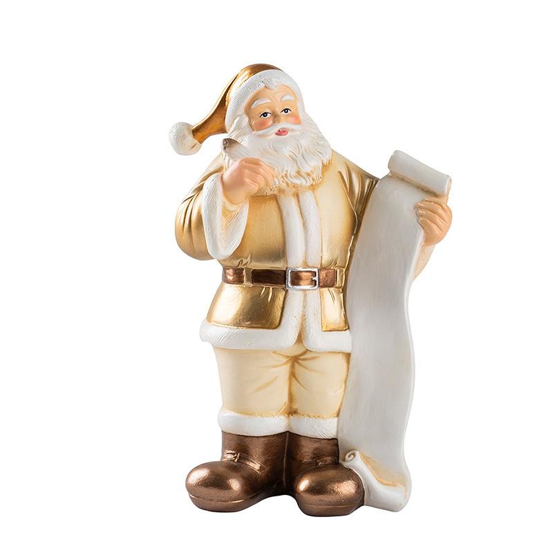 Santa Claus Statue Resin Craft for Christmas Decor Festive Home Garden Ornament Perfect Holiday Gift Xmas Tabletop Decoration