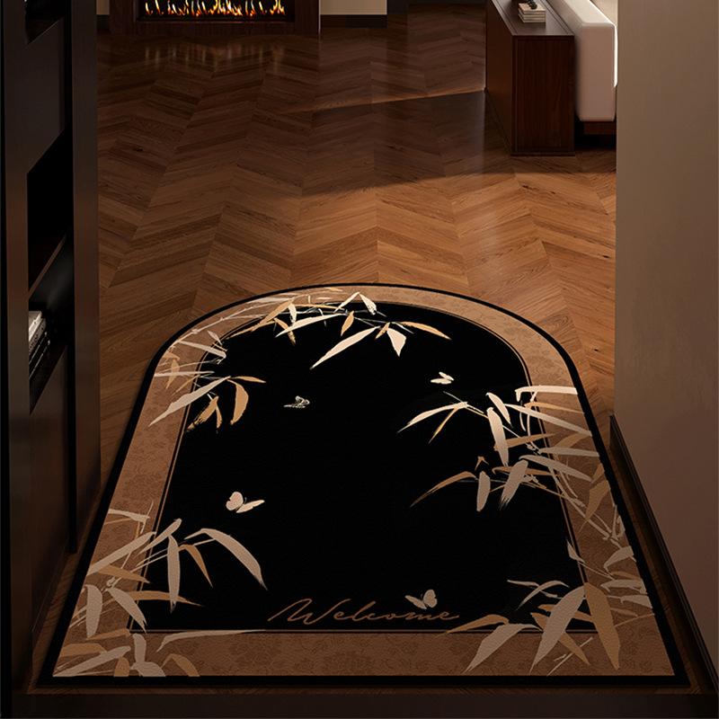 Middle Ancient Style Entrance Door Mat Dirt Resistant PVC Door Leather Carpet Floor Mat