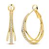 Original 925 Silver Gold Earrings Heart Triangle Hoop Earrings for Teens Women Female Party Fine Earring Jewelry