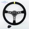 JDM 350mm 14Inch Car Steering Wheel Suede Leather Drift Racing Game Steering Wheel Car Sport Sim Steer Wheel for Universal
