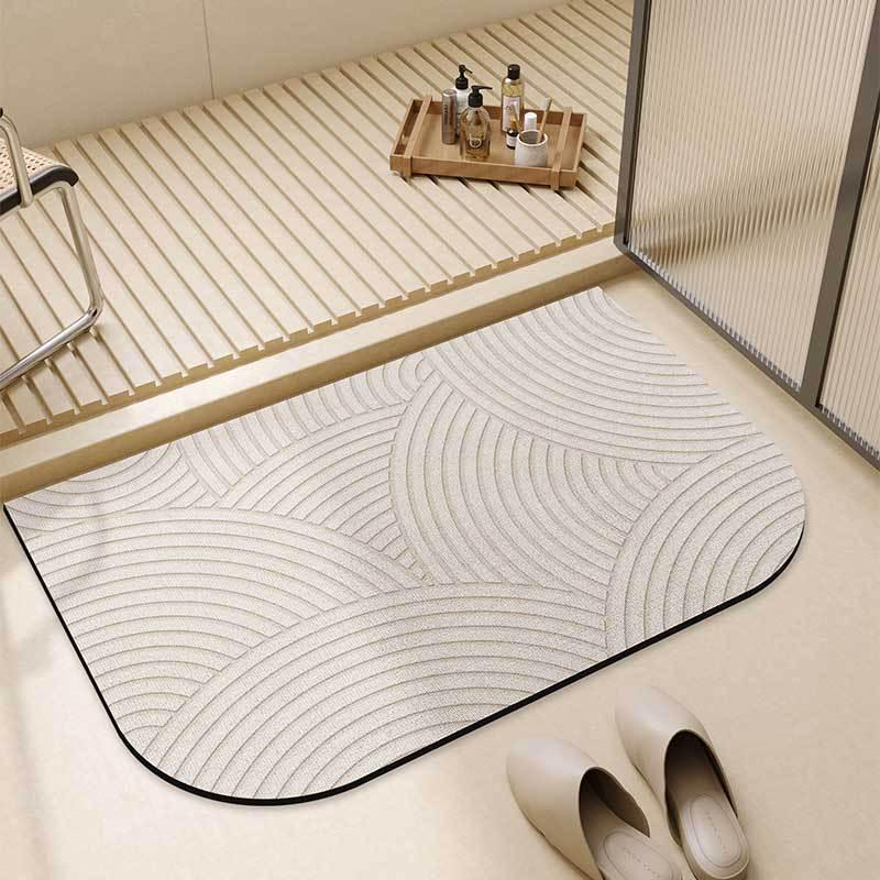Nordic Light Luxury Non-Slip Diatomaceous Earth Bath Mat - Quick Dry, Water Absorbent, Stain Resistant Foot Pad for Bathrooms