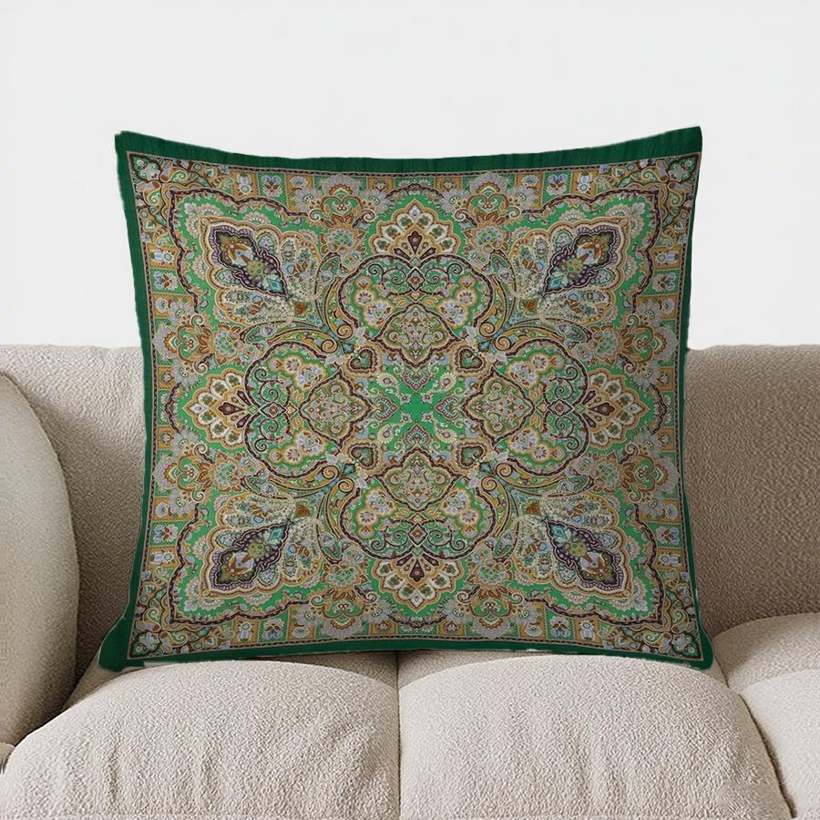 Colorful Floral Pattern Doublesided Printed Pillow Cover Short Plush Suitable Living Rooms Bedrooms Sofas Throw Cushion Cover