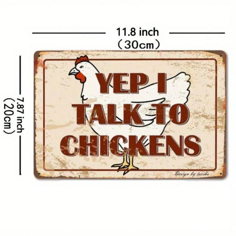 1 pc Retro Metal Wall Art Decor, Vintage Tin Sign for Office Living Room, 8x12 inches