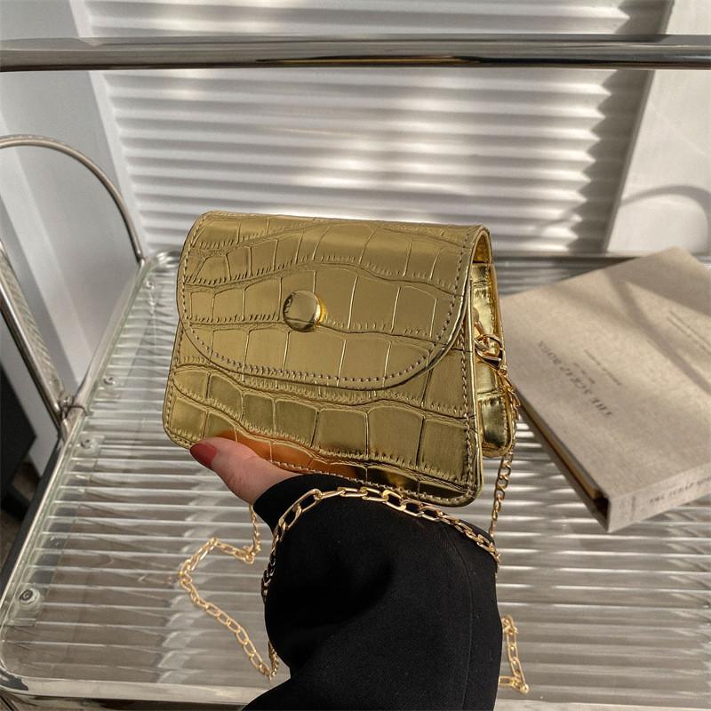 Trendy Chain Shoulder Bag For Women 2023 Summer Fashionable Small Pu Bag Stylish And Simple Crossbody