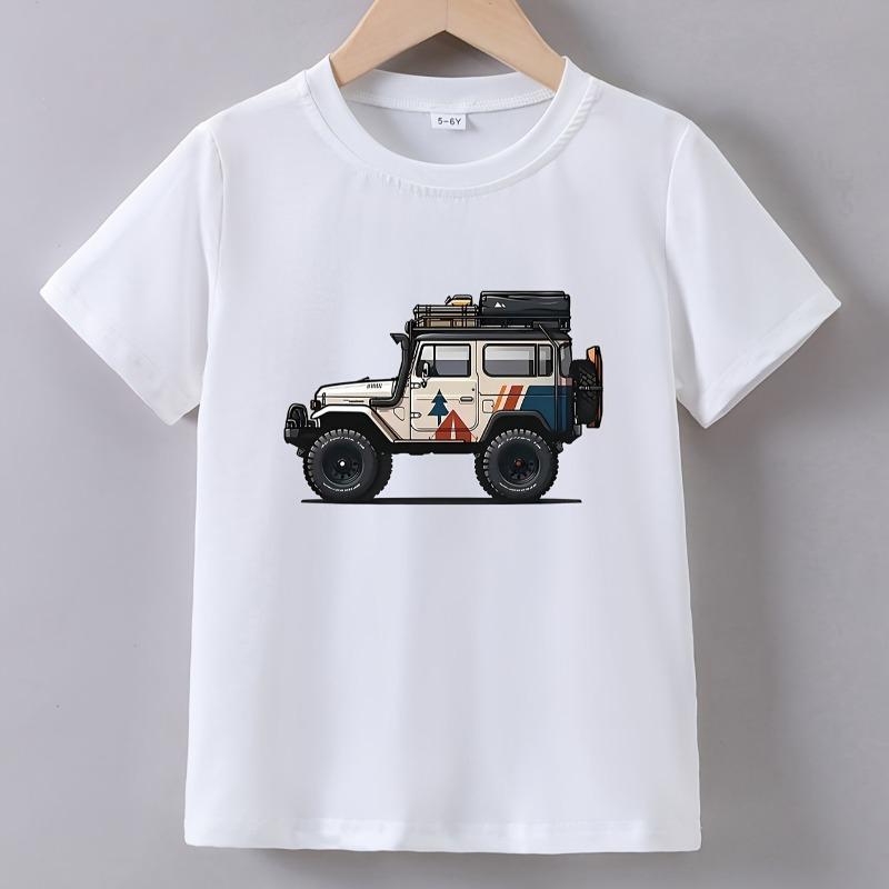 Kids Summer Short Sleeve Print T-Shirt 110 белый