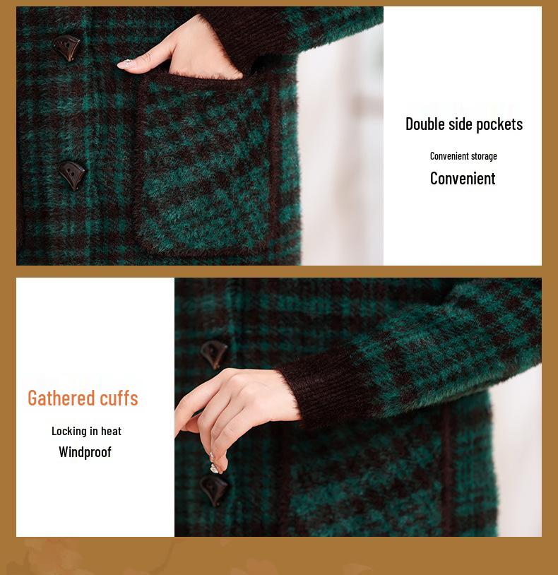 Knitwear for Middle-aged and Elderly Women: Spring and Autumn Cardigan and Faux Mink Velvet Lapel Coat