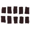 10pcs Finger Sleeves Protectors Sports Elastic Thumb Sleeves Finger Brace Straps Pain ReliefBrown