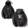 Hoodies Vintage  Women Men Skull Cross Print Hooded Sweatshirts Oversize Hip Hop Male Pullover Winter Clothes