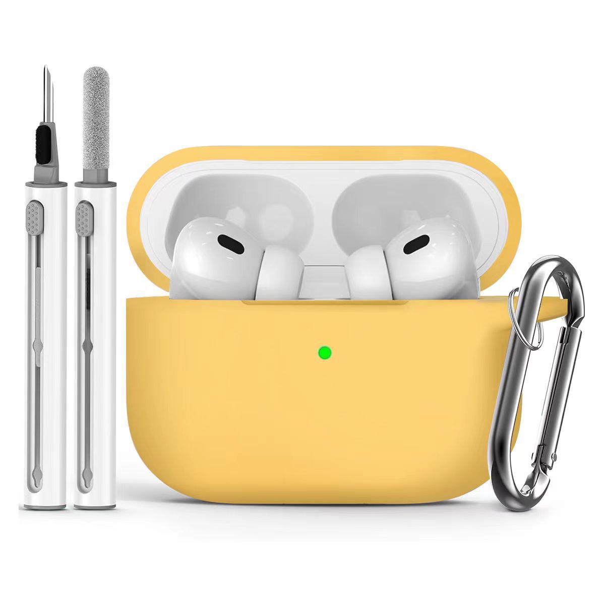 

Самый продаваемый силиконовый защитный чехол для AirPods Pro 3, модель 2025 года с ремешком - однотонный Airpods pro 2