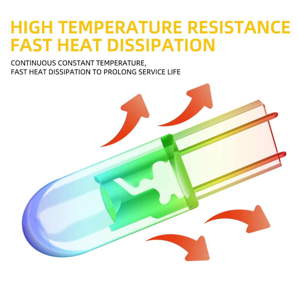 10PCS T5 Led Bulb W3W W1.2W COB LED Bulbs Car Interior Lights 12V Canbus Dashboard Warming Indicator Wedge Lamps