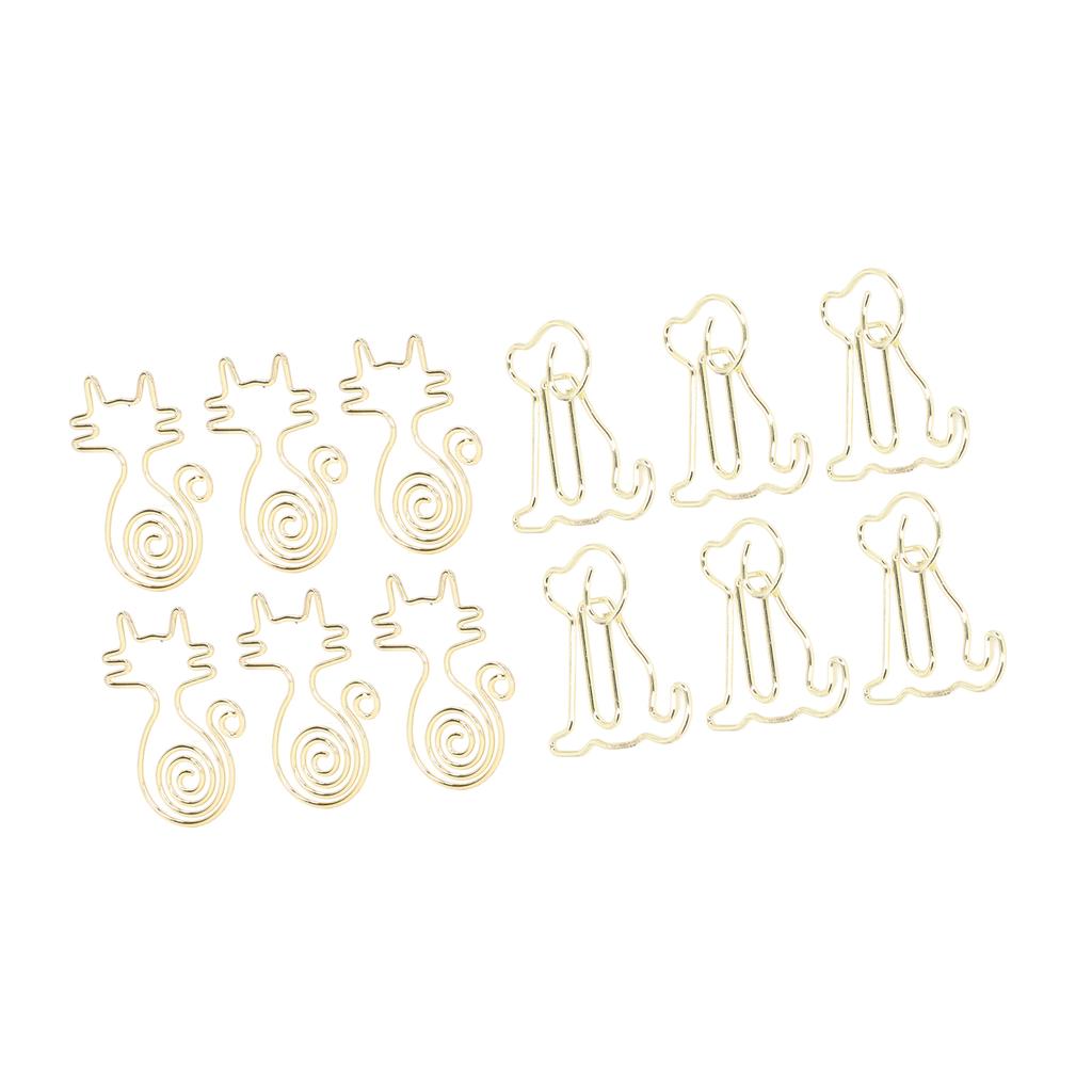 100Pcs Gold Paper Clips Metal Rustproof Plating Process Gold Fadeless Widely Used Cute Paper Clips f