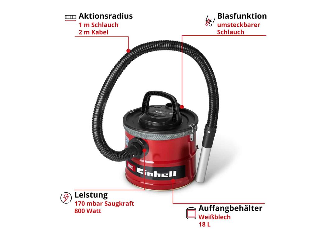 Einhell TC-AV 1830 D ash vacuum cleaner 800W 18L not-specified