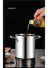 Stainless Steel 304 Large-Capacity Deep Fryer with Strainer and Double Handles, Anti-Scald Design