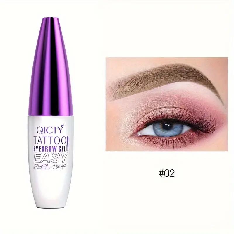 Semi-Permanent Eyebrow Tattoo Gel Paste with Easy Peel-Off Formula for Lasting Waterproof Effect
