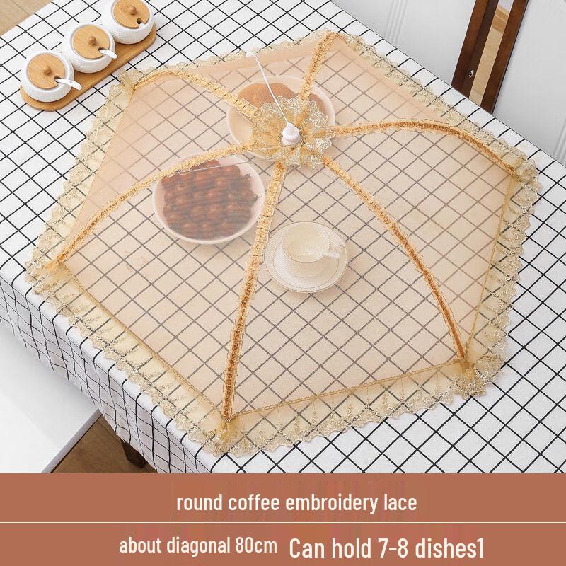 Extra Large Foldable Anti-Fly Food Cover with Metal Lace