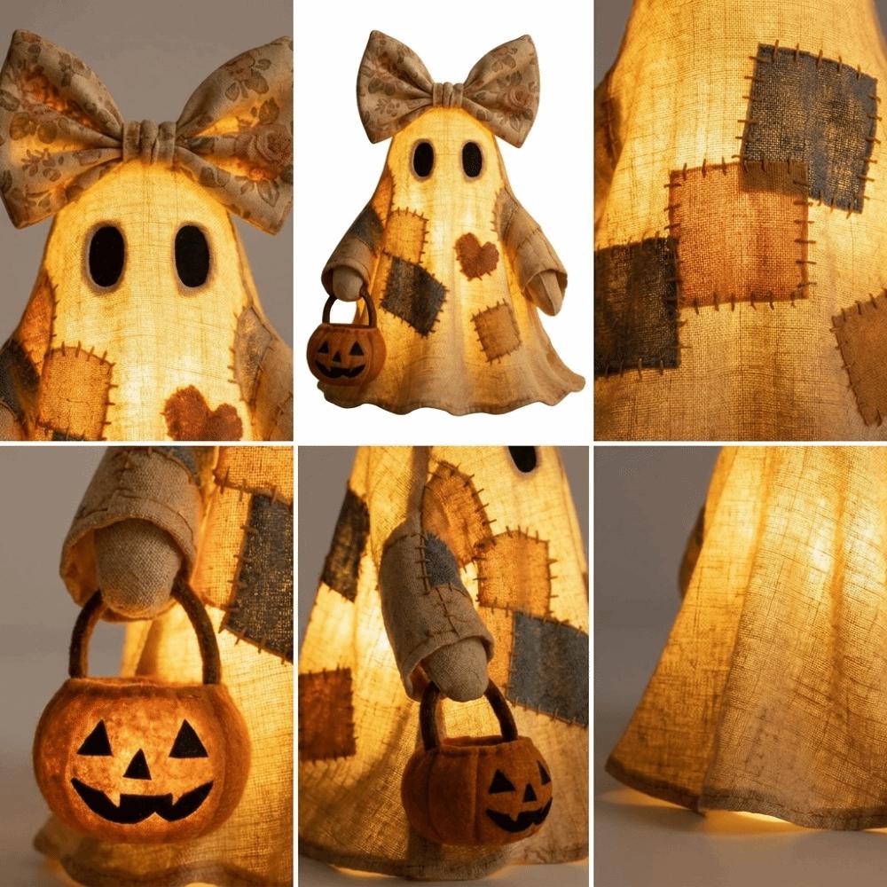 Vintage Style Patchwork Ghost Neat Stitching Fabric Ghost Centerpiece Desktop Centerpiece Decor