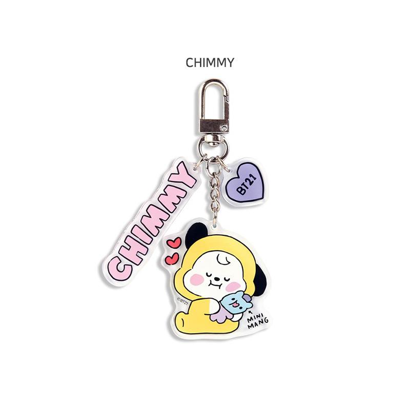 Kawaii Acrylic Keychain Backpack Pendant with Double-sided Pattern Pendant CHIMMY COOKY KOYA TATA Anime Gift Toys