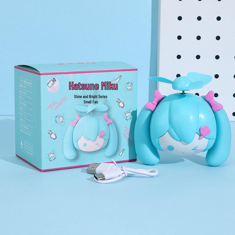 Hatsune Miku Authorized Handheld USB Mini Fan – Fun Shake Electric Fan Gift for Women Hatsune Miku Flash Series Authorized