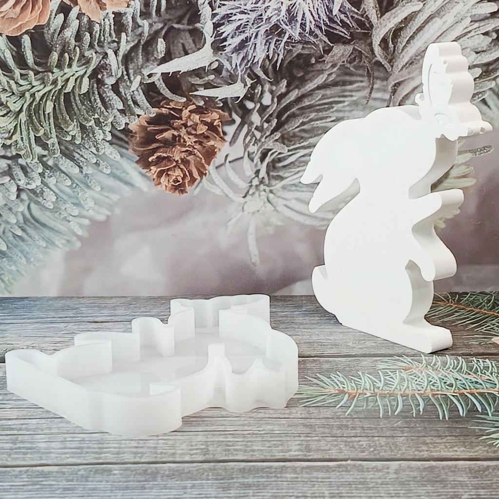 Silicone Molds For Candles Bunny Resin Casting Mould Butterfly Design Candle Making Molds For Easter Spring Crafting Resin