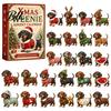 Holiday Countdown Experience 2026 Dog Christmas Advent Calendar, 24-Day Ornaments Calendar with 24 Party Supplies Pcs 2D Acrylic Figures for