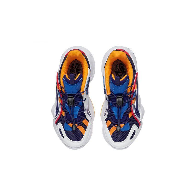 Li Ning Kids Kunpeng Sports Non-Slip Breathable Casual Shoes Kids Casual Shoes White Blue YKCS018-65