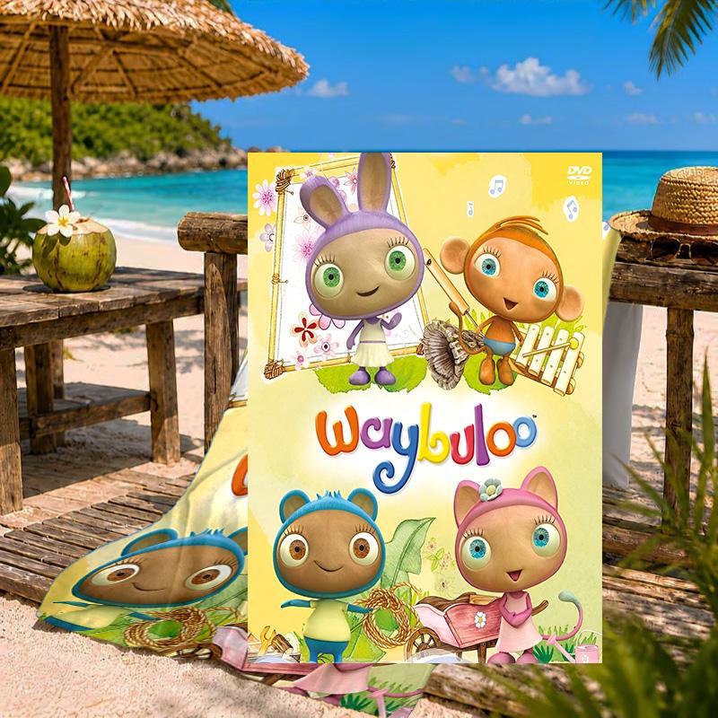 Waybuloo Adventures Beach Towel Microfiber Beach Towel, Lightweight and Quick-Dry, for Summer Travel, Swimming Pool Fan Birthday Gift
