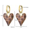 Colorful Love Heart Pendant Gold Color Stainless Steel Earrings For Women Jewelry Vintage Statement Enamel Round Hoop Earrings